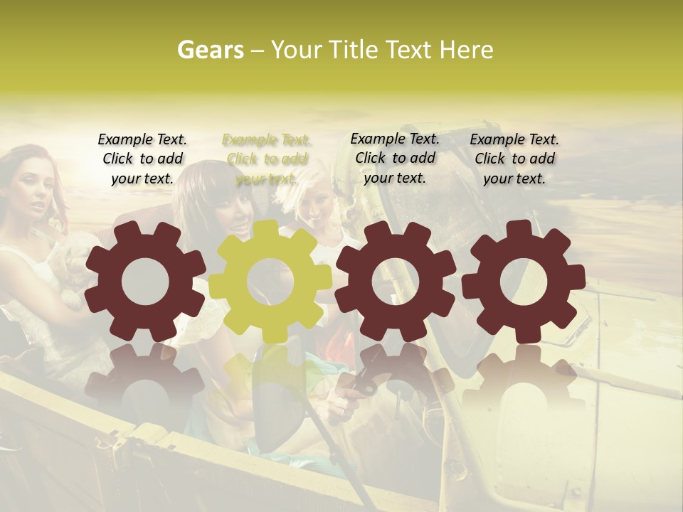 Girl Cheerful Lifestyles PowerPoint Template