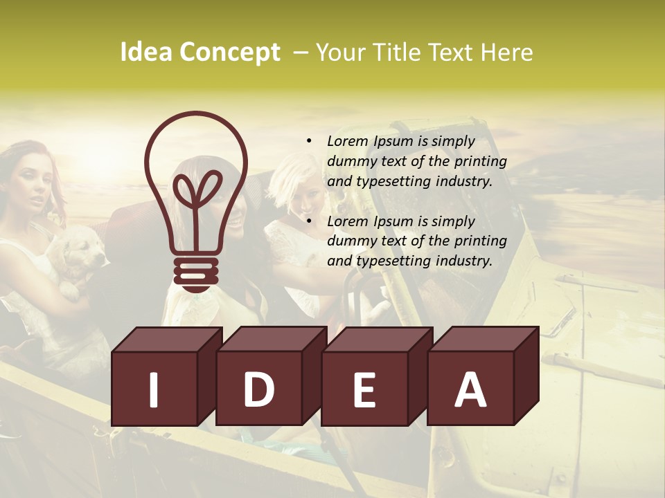 Girl Cheerful Lifestyles PowerPoint Template