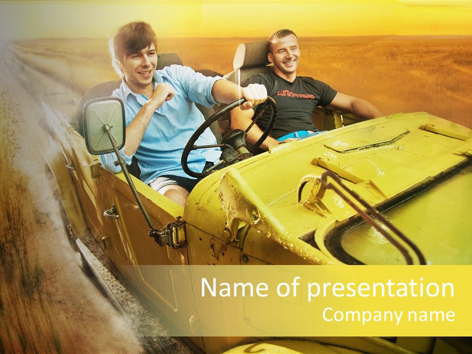 Convertible Old Man PowerPoint Template