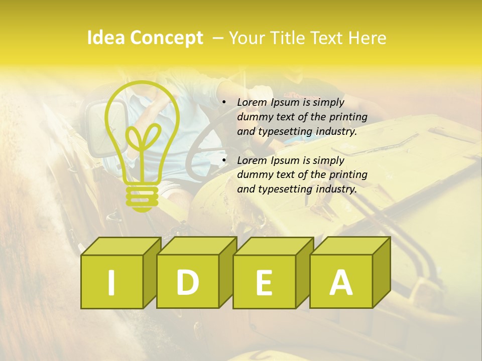 Convertible Old Man PowerPoint Template