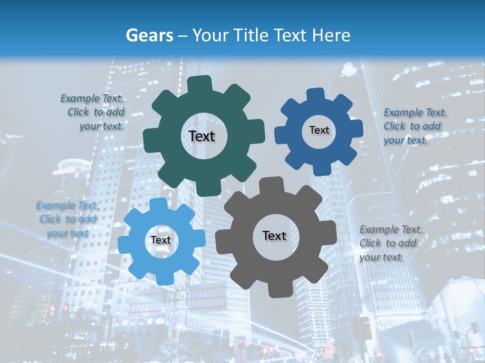 Motion Cityscape Road PowerPoint Template