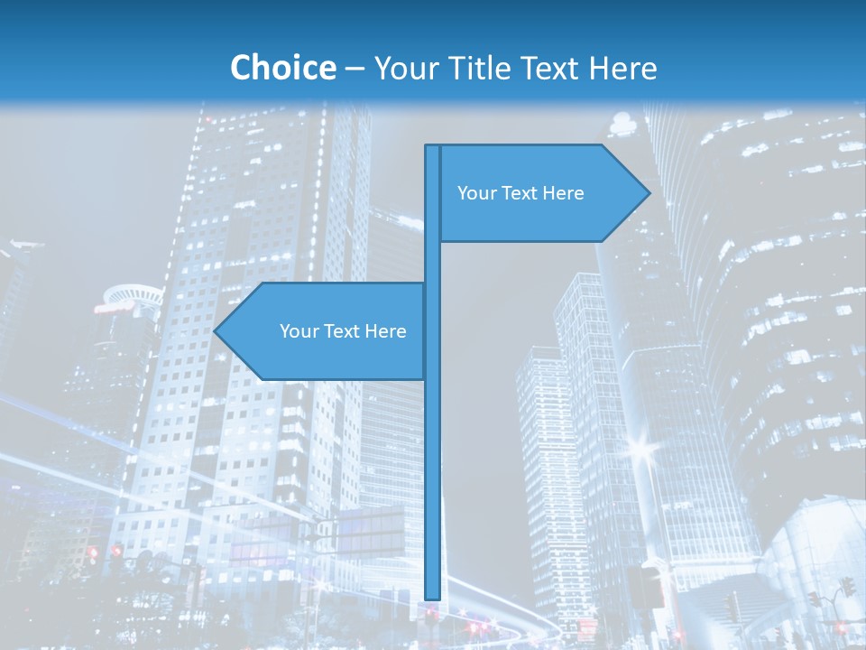 Motion Cityscape Road PowerPoint Template