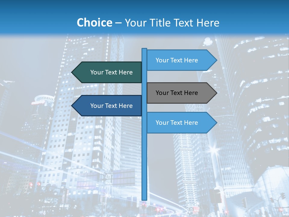 Motion Cityscape Road PowerPoint Template