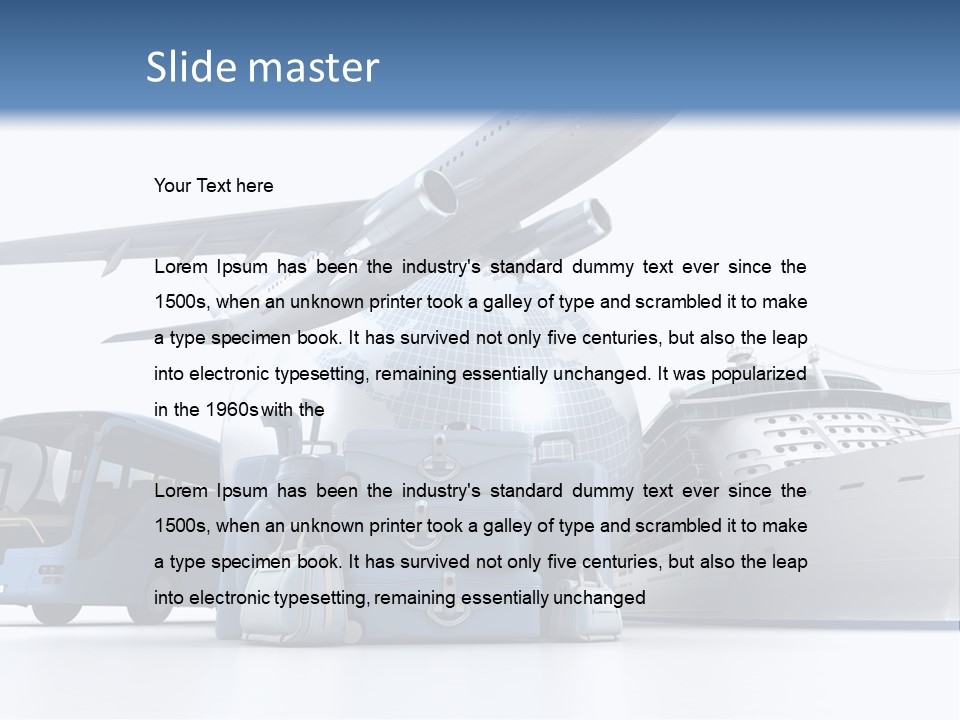 Business Suitcase World Tour PowerPoint Template