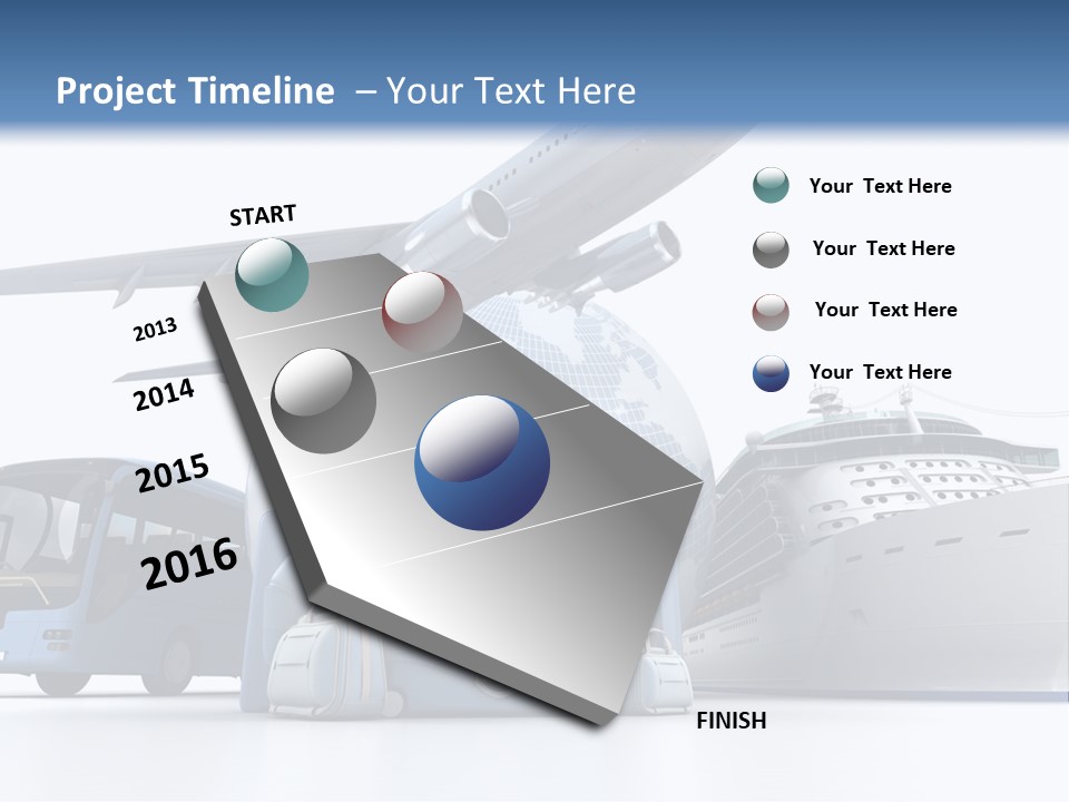 Business Suitcase World Tour PowerPoint Template