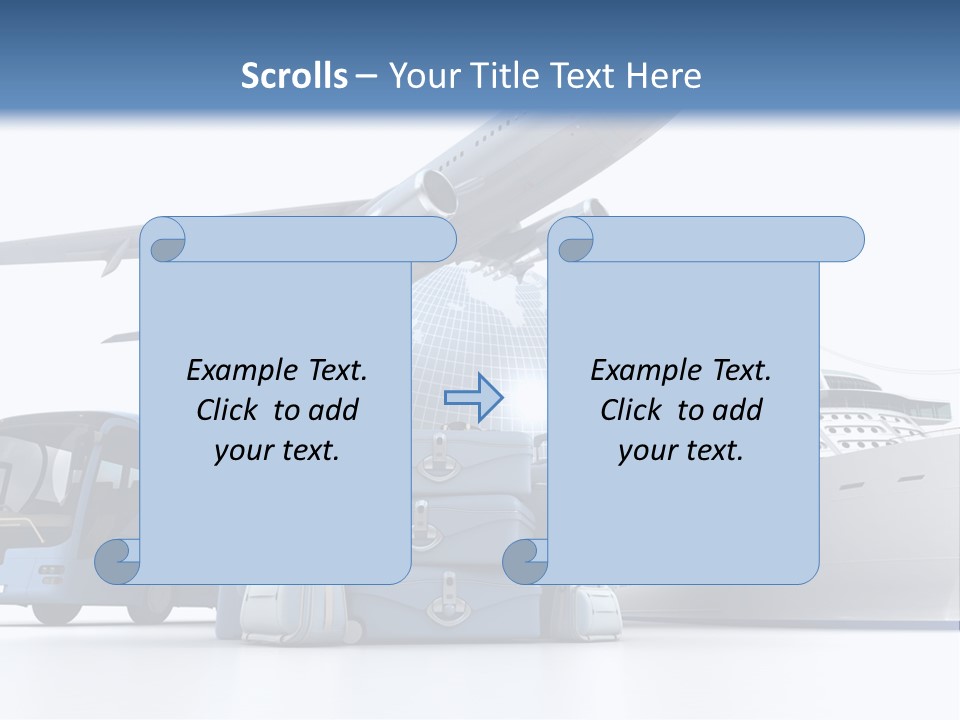 Business Suitcase World Tour PowerPoint Template