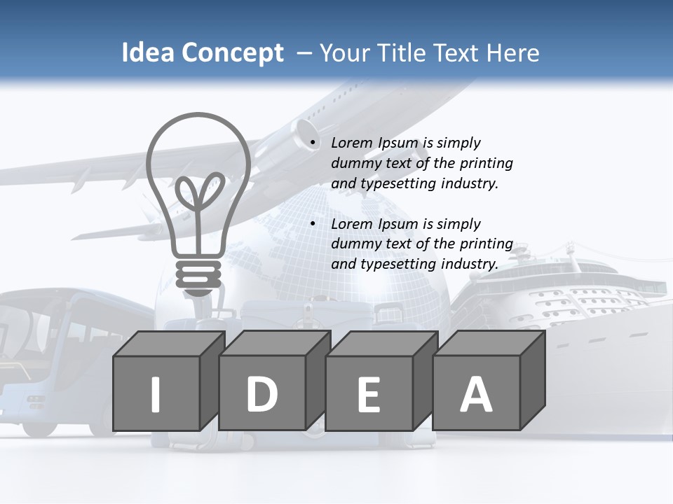 Business Suitcase World Tour PowerPoint Template