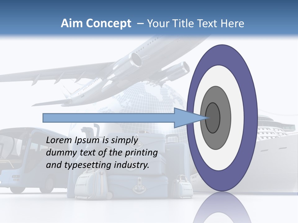 Business Suitcase World Tour PowerPoint Template
