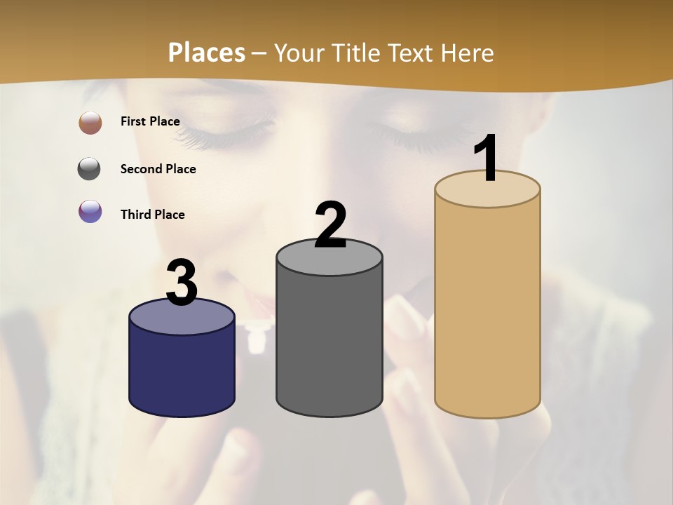 Girl Aroma Happy PowerPoint Template