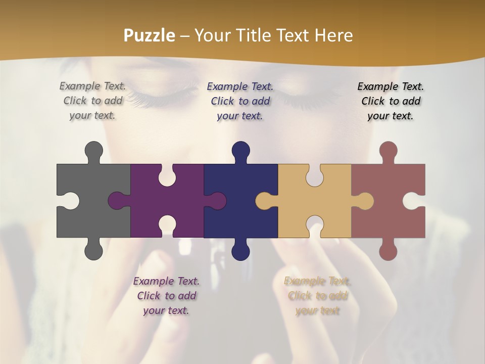 Girl Aroma Happy PowerPoint Template