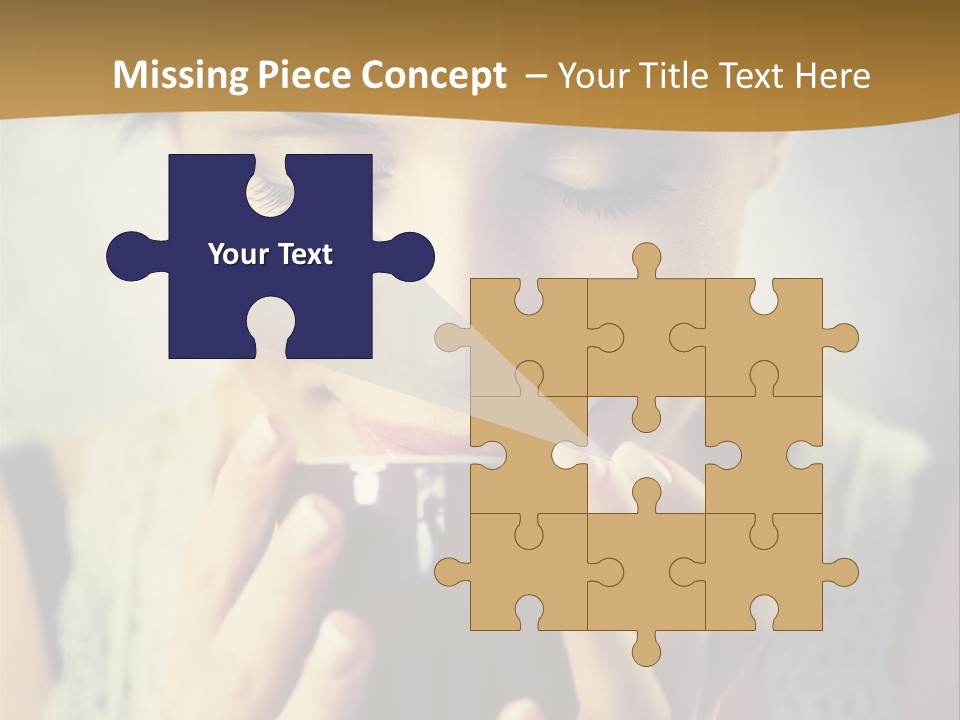 Girl Aroma Happy PowerPoint Template