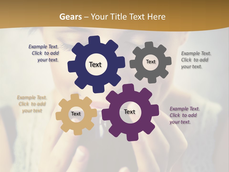 Girl Aroma Happy PowerPoint Template