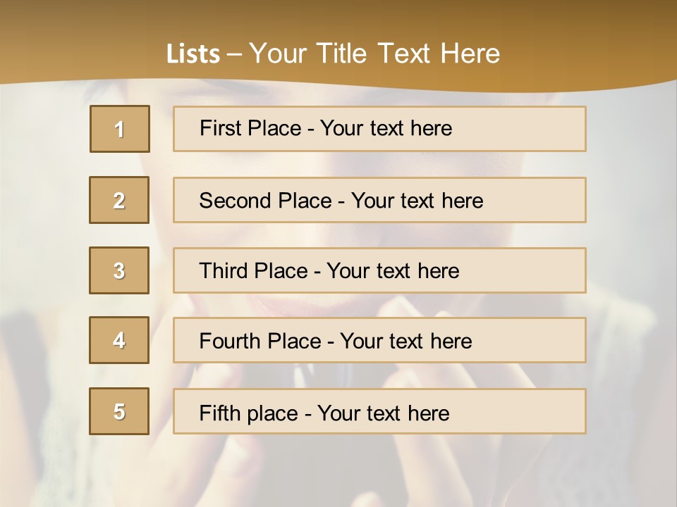 Girl Aroma Happy PowerPoint Template