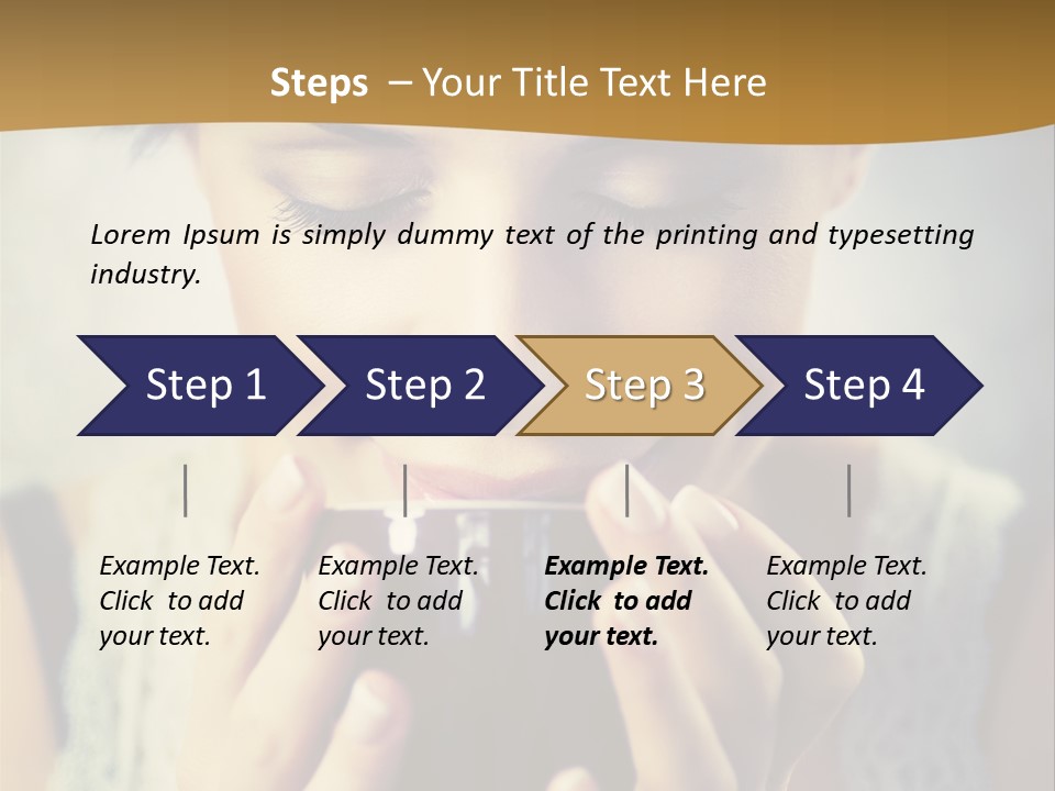 Girl Aroma Happy PowerPoint Template