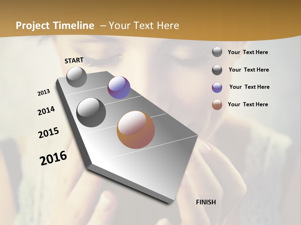 Girl Aroma Happy PowerPoint Template