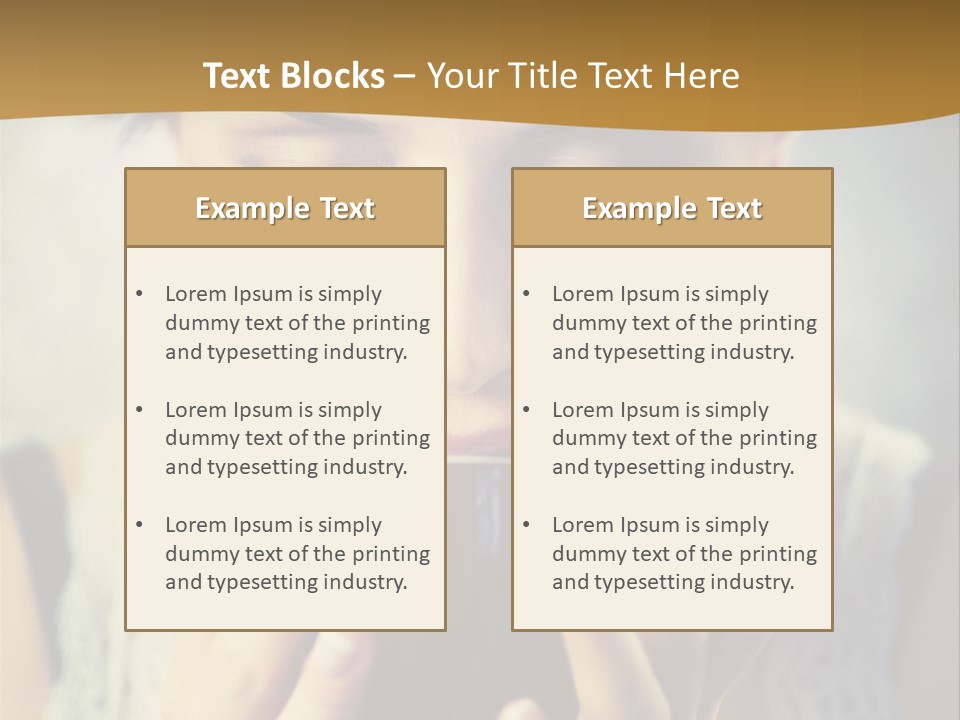 Girl Aroma Happy PowerPoint Template