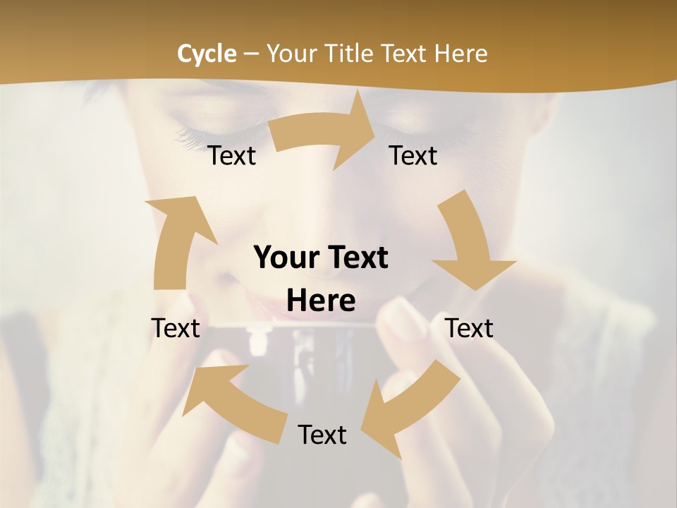 Girl Aroma Happy PowerPoint Template