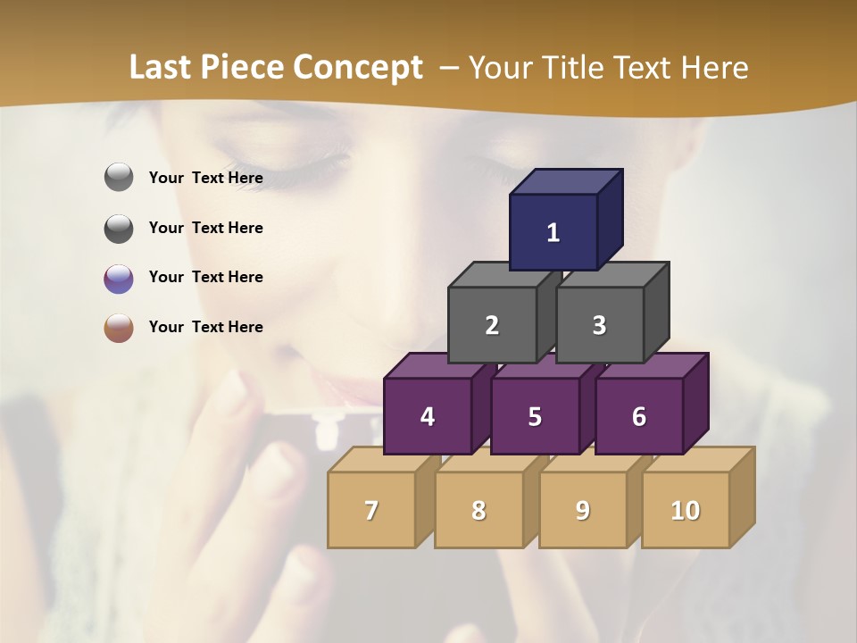 Girl Aroma Happy PowerPoint Template