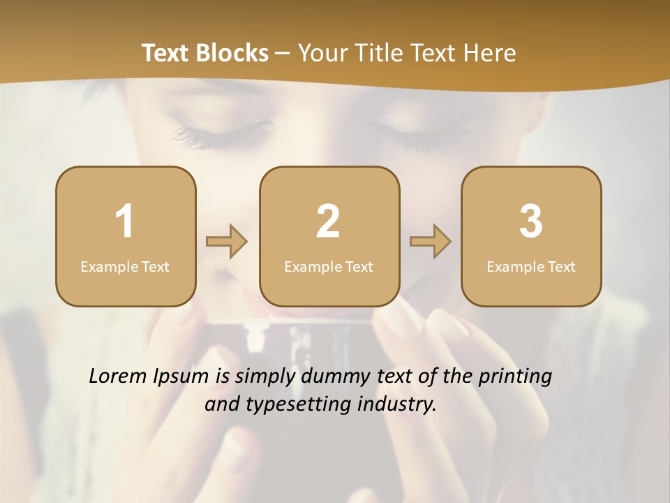 Girl Aroma Happy PowerPoint Template