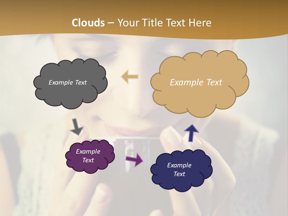 Girl Aroma Happy PowerPoint Template