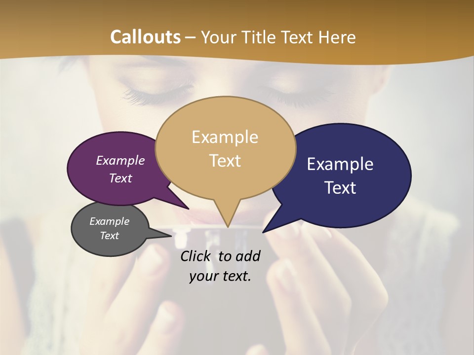 Girl Aroma Happy PowerPoint Template