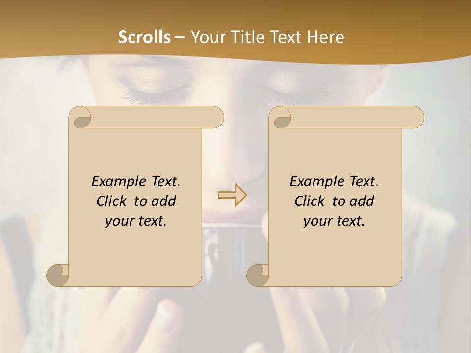 Girl Aroma Happy PowerPoint Template