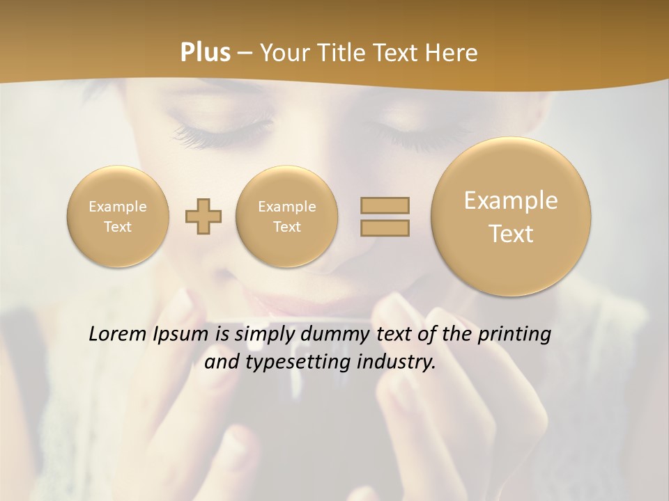 Girl Aroma Happy PowerPoint Template