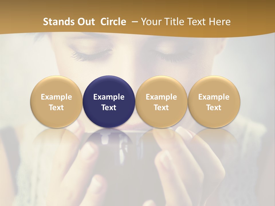 Girl Aroma Happy PowerPoint Template