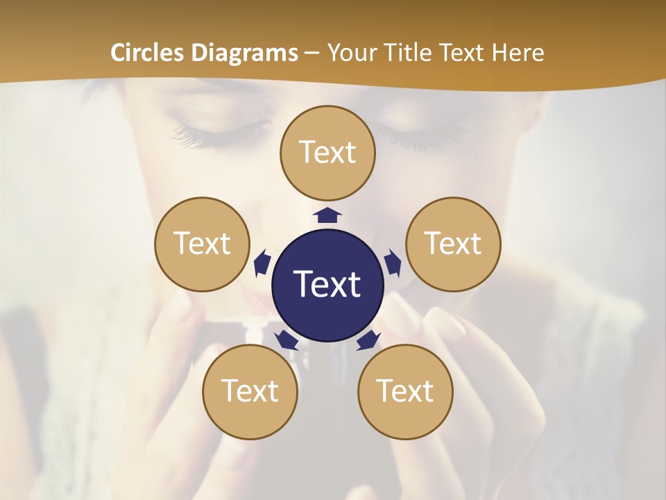 Girl Aroma Happy PowerPoint Template