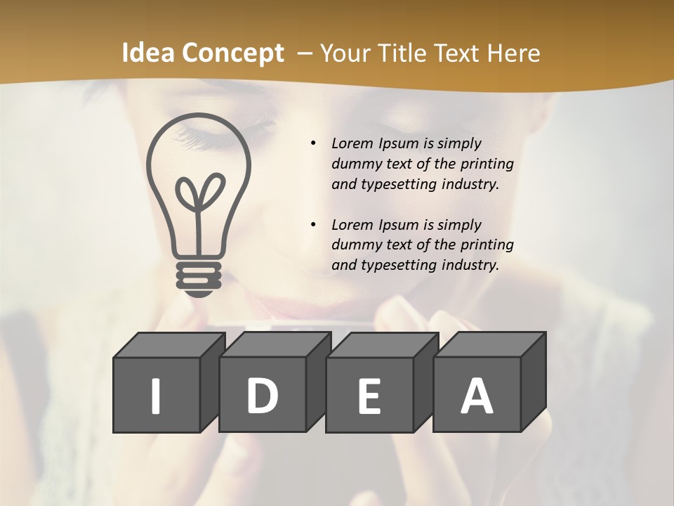 Girl Aroma Happy PowerPoint Template