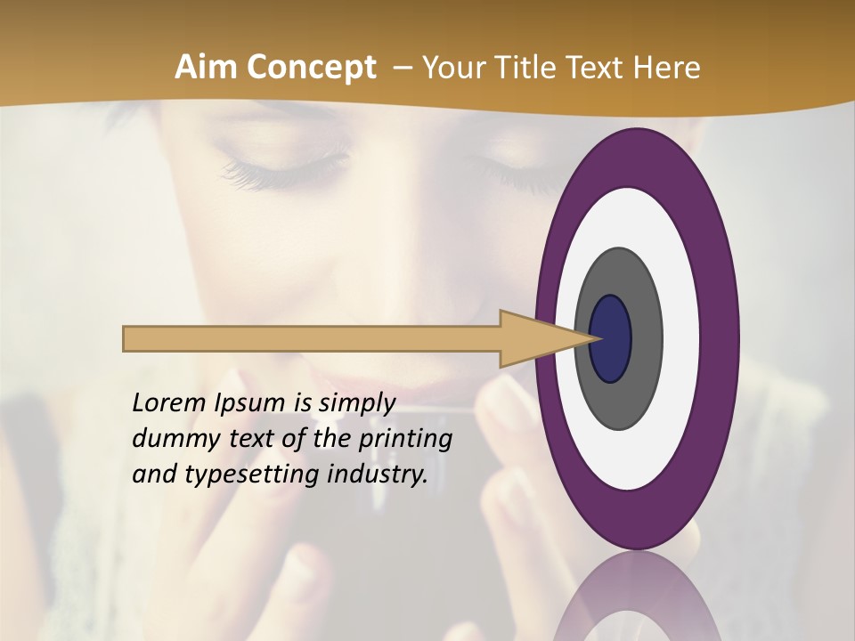 Girl Aroma Happy PowerPoint Template