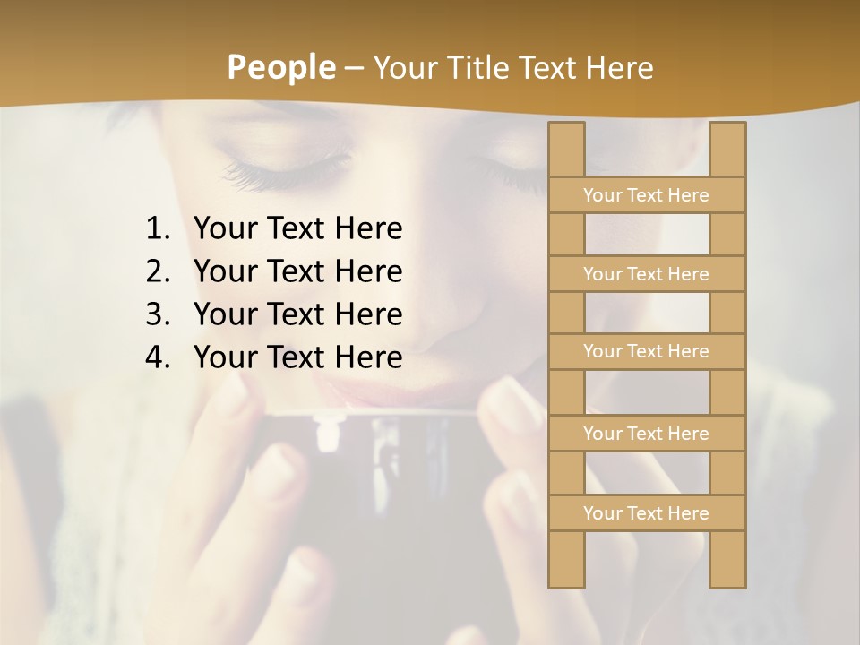 Girl Aroma Happy PowerPoint Template