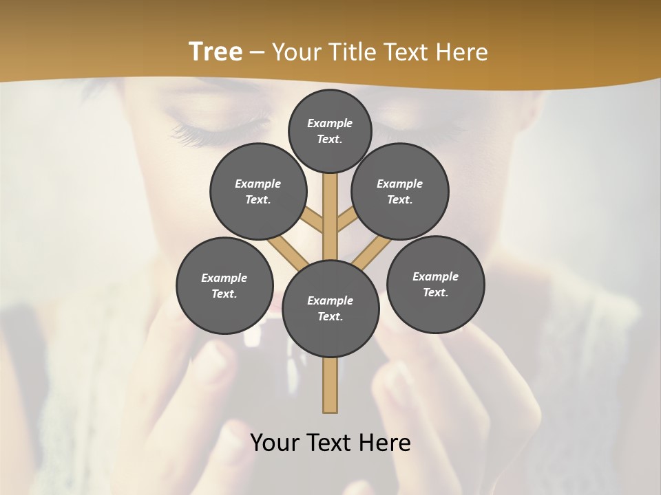 Girl Aroma Happy PowerPoint Template