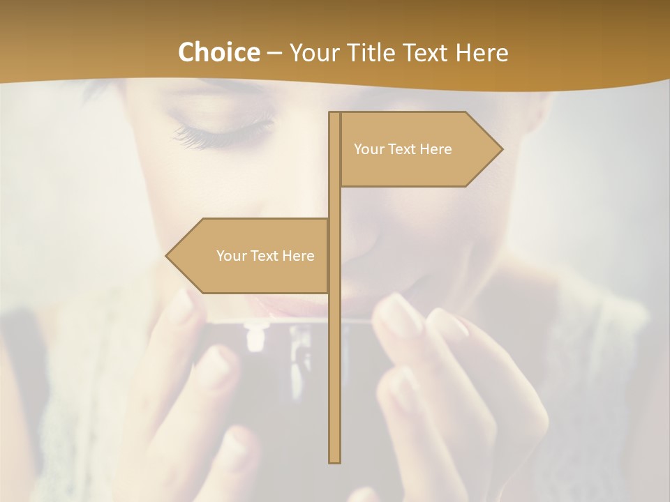 Girl Aroma Happy PowerPoint Template