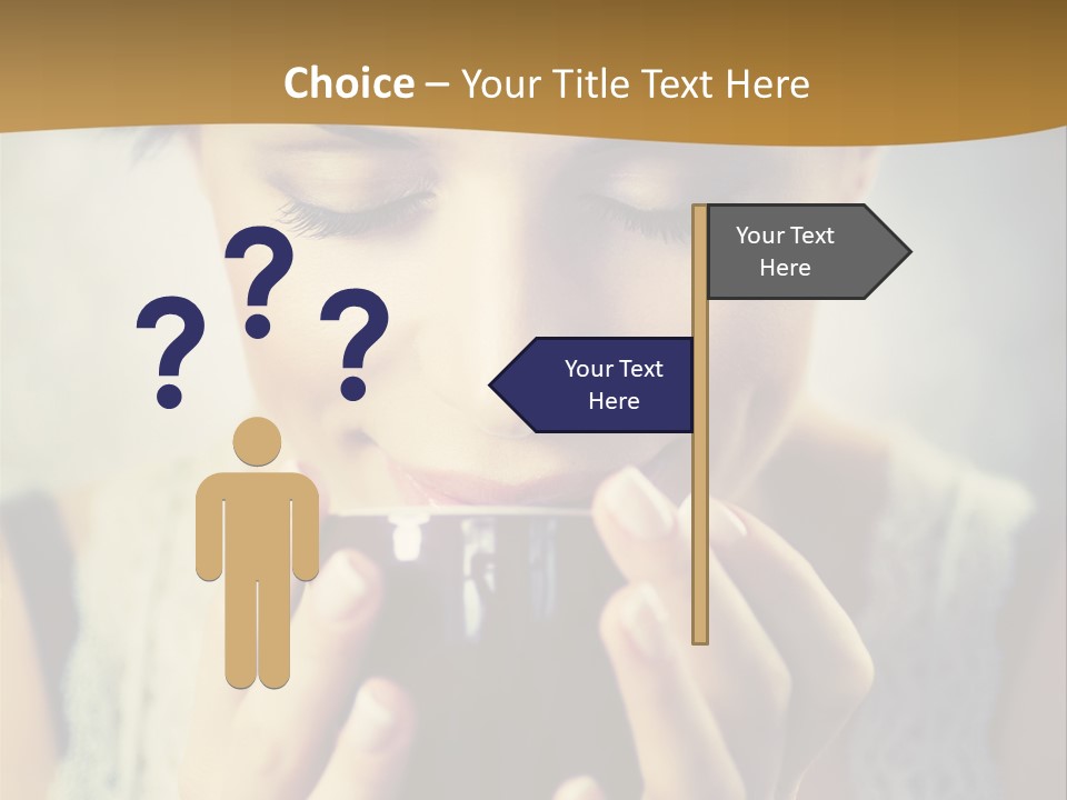 Girl Aroma Happy PowerPoint Template