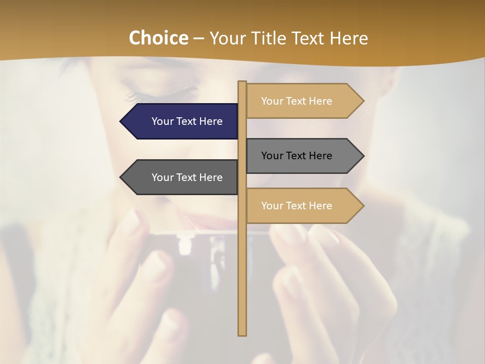 Girl Aroma Happy PowerPoint Template