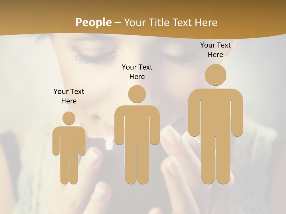 Girl Aroma Happy PowerPoint Template