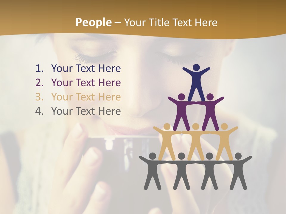 Girl Aroma Happy PowerPoint Template