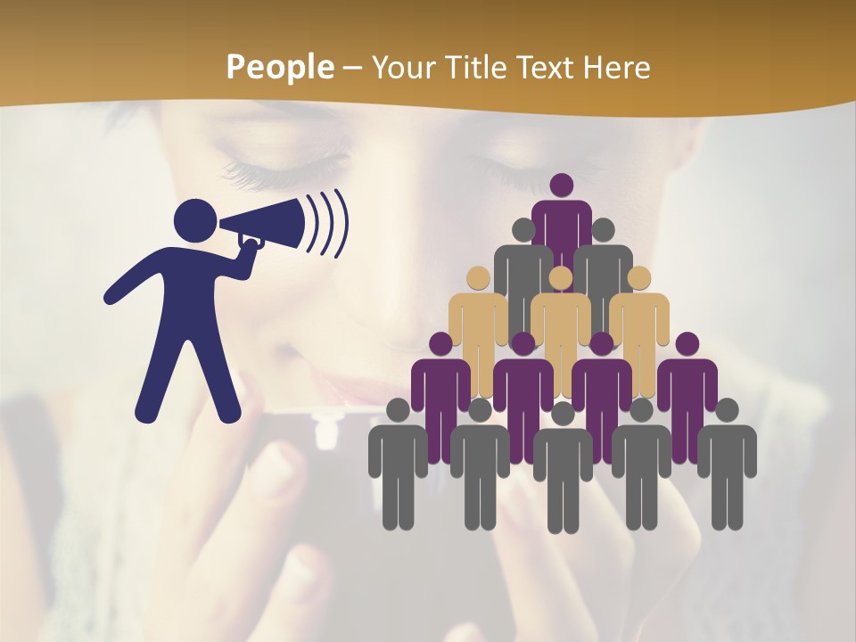 Girl Aroma Happy PowerPoint Template