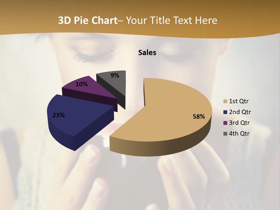 Girl Aroma Happy PowerPoint Template