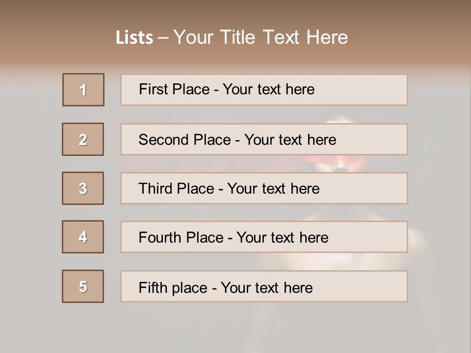 Young Y Ribbon PowerPoint Template
