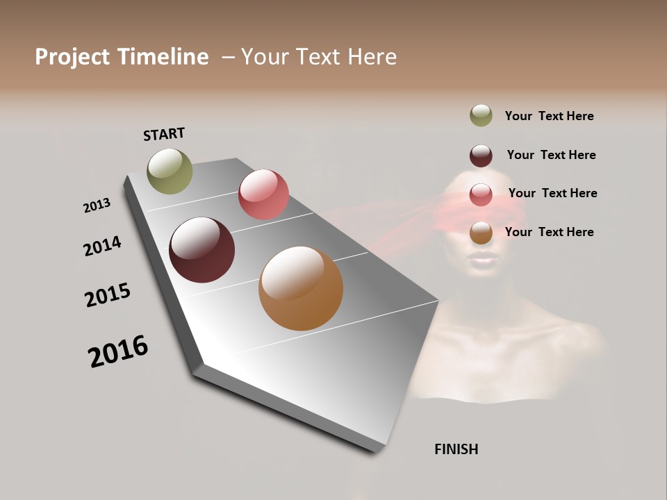 Young Y Ribbon PowerPoint Template