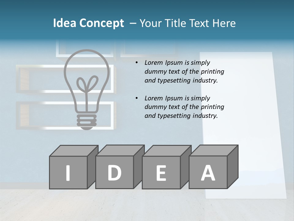 Indoors Design Room PowerPoint Template