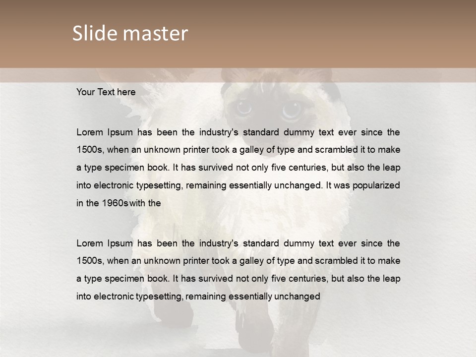 Sitting Art Shape PowerPoint Template