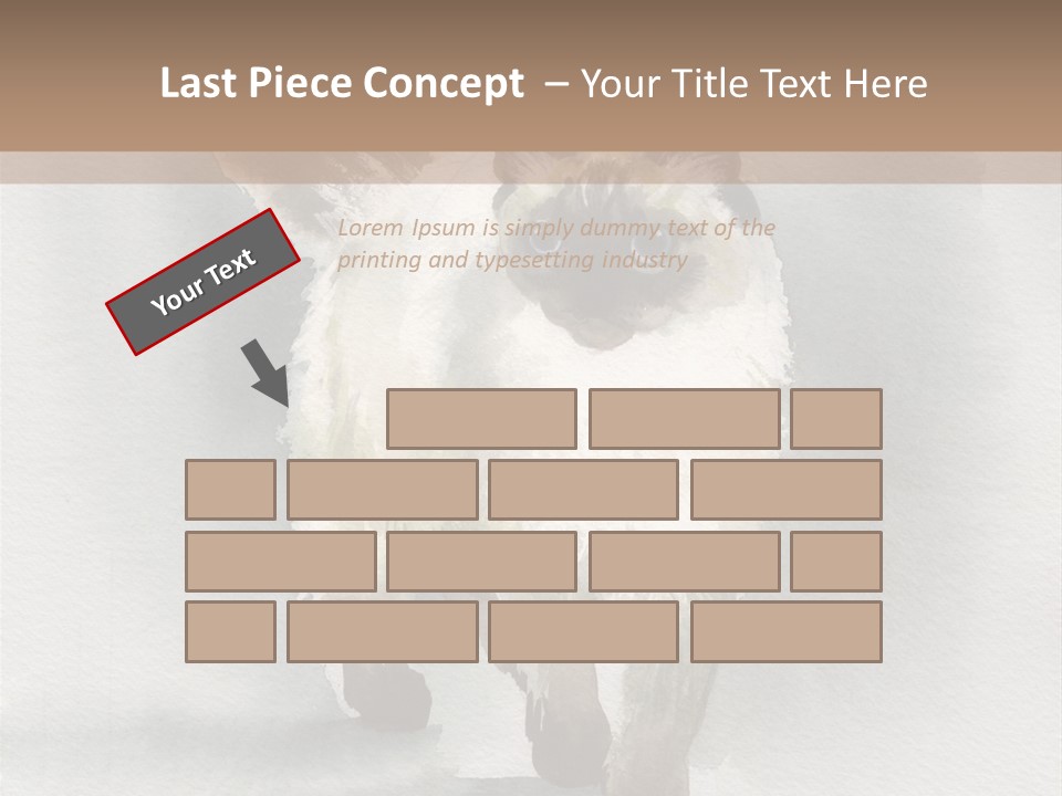 Sitting Art Shape PowerPoint Template