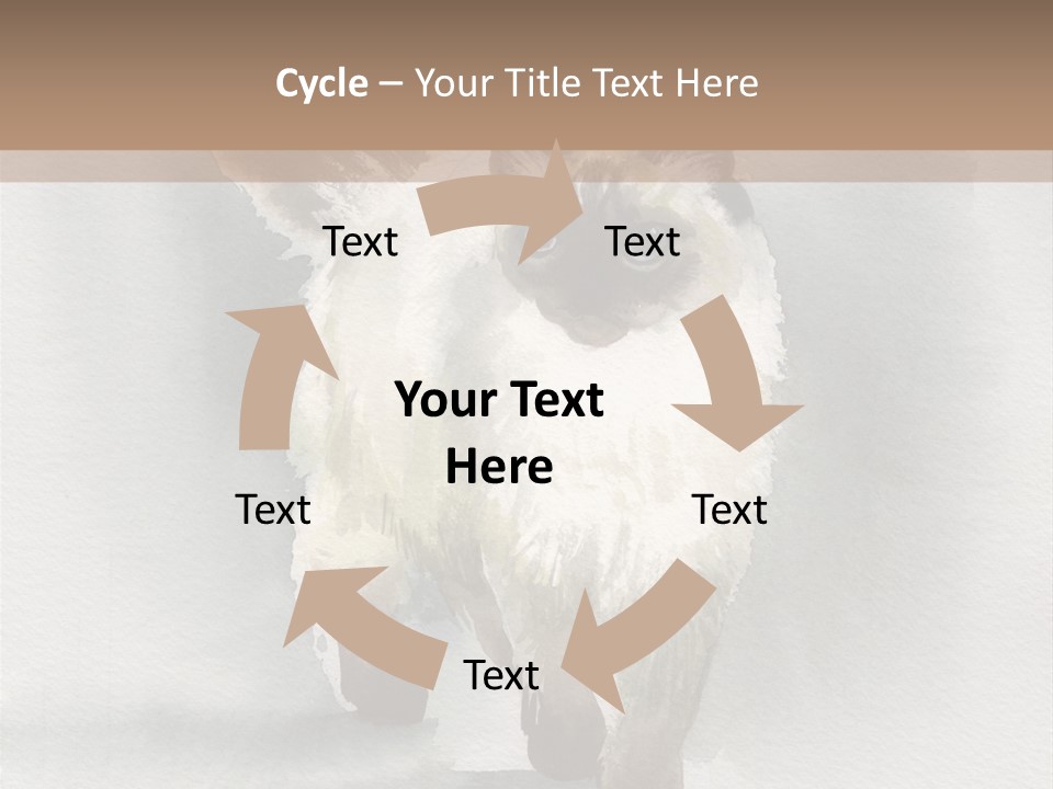 Sitting Art Shape PowerPoint Template