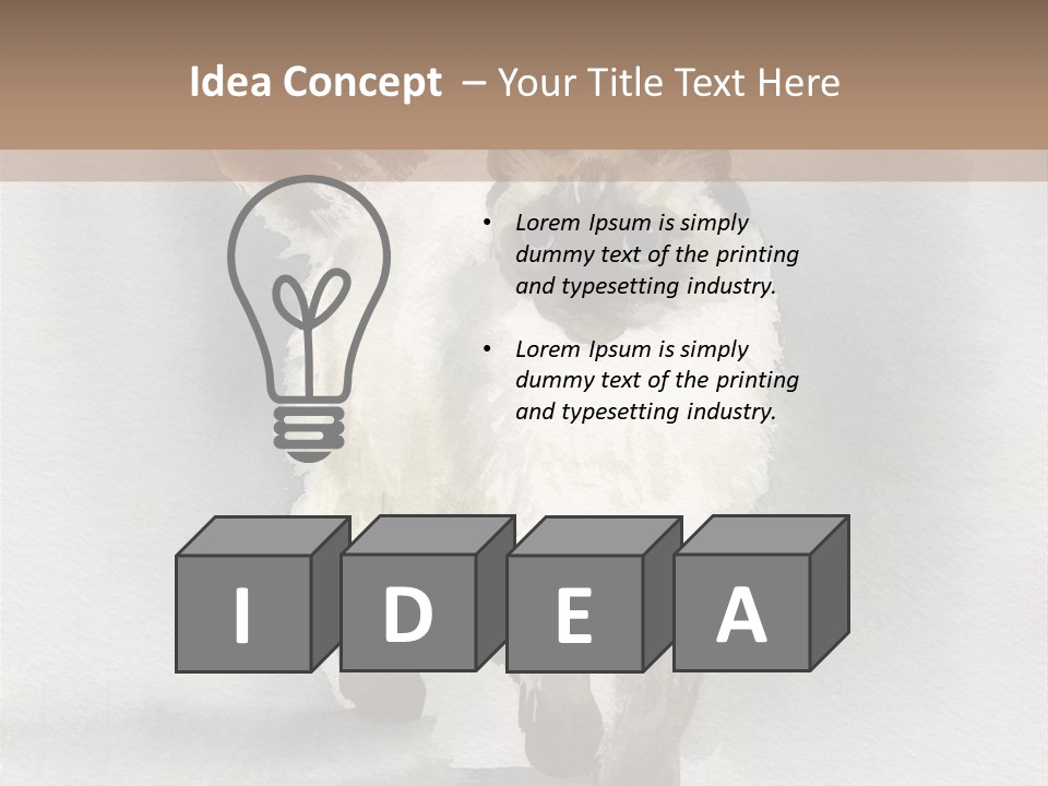 Sitting Art Shape PowerPoint Template