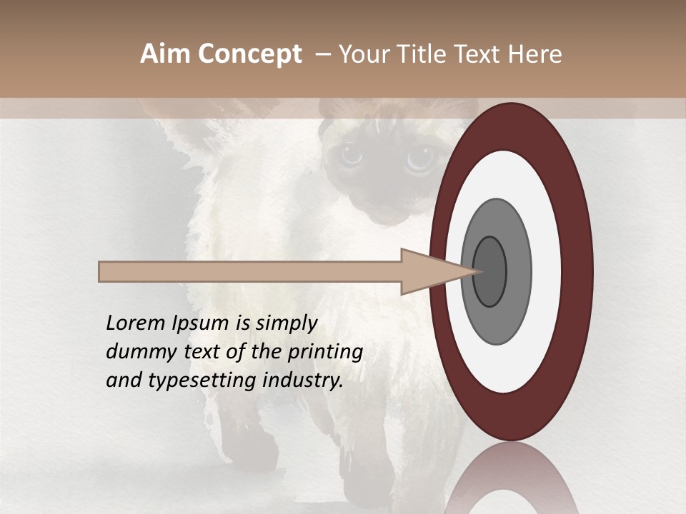 Sitting Art Shape PowerPoint Template