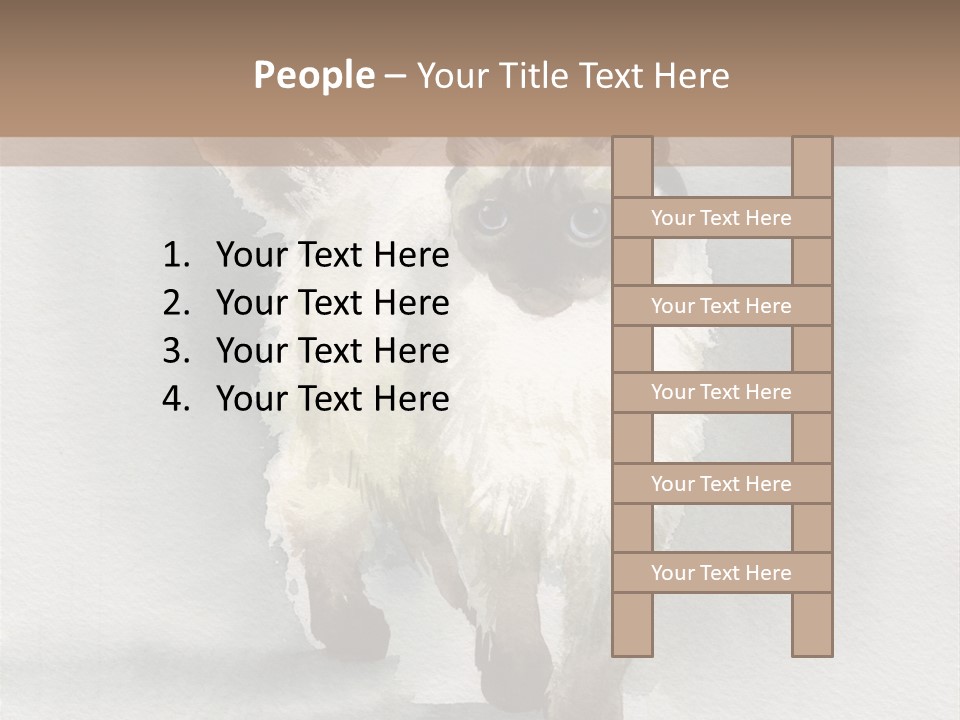 Sitting Art Shape PowerPoint Template