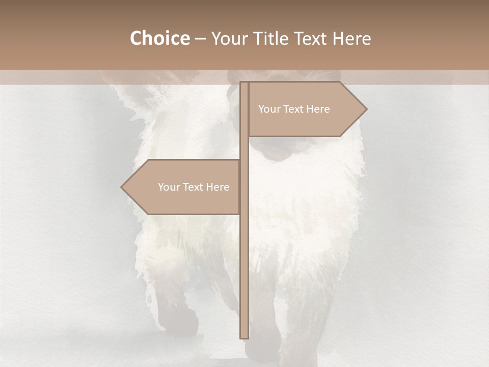 Sitting Art Shape PowerPoint Template